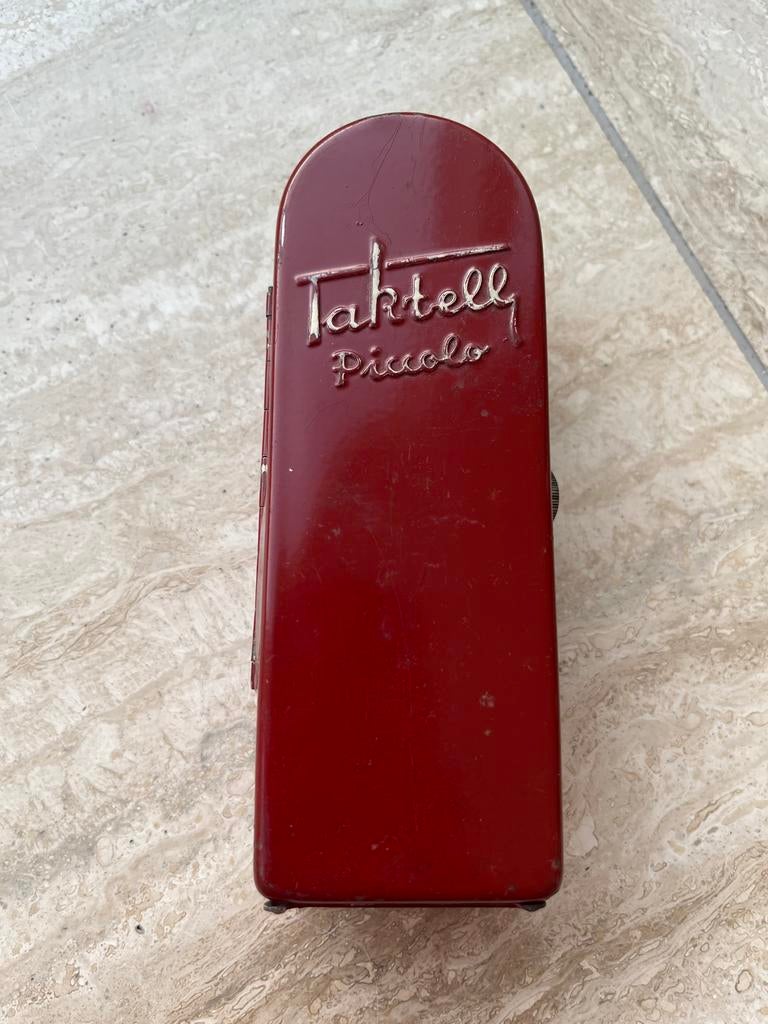 Vintage Taktell Piccolo Metronoom - Rood, Ophalen of Verzenden, Gebruikt, Overige soorten