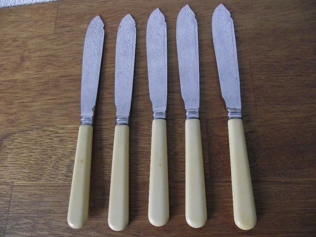 5 vintage Chrome Art deco vismes 20 cm Sheffield England p s, Antiek en Kunst, Ophalen of Verzenden