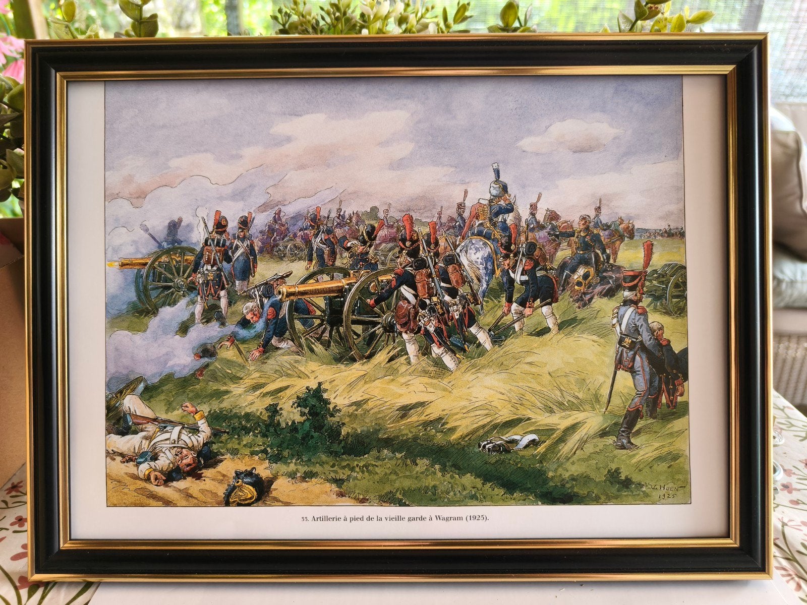 Historische Militaire Scène: Artillerie te Wagram (1923), Verzamelen, Ophalen of Verzenden, Landmacht, Nederland, Foto of Poster