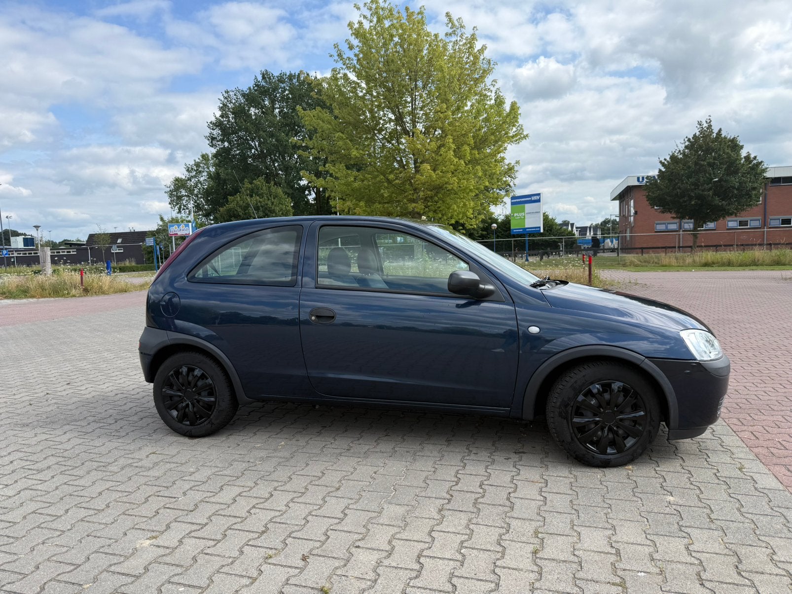 Opel Corsa C 2002, Auto's, Stof, Blauw, Handgeschakeld, Grijs
