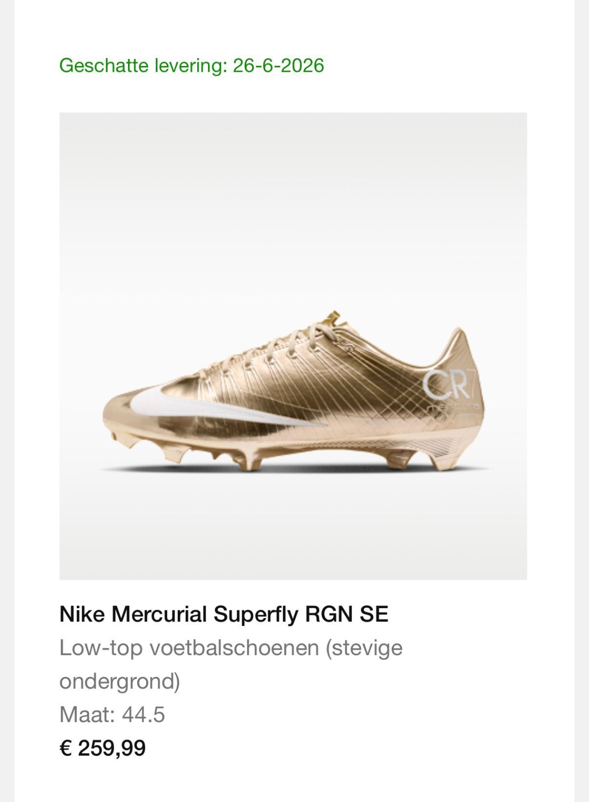 Nike Mercurial Superfly RGN SE Ronaldo, Kleding | Heren, Ophalen of Verzenden, Nieuw, Overige kleuren
