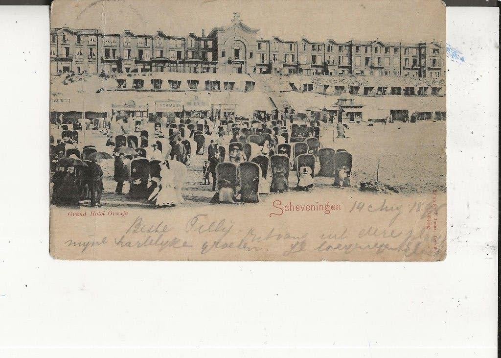 Scheveningen Grand Hotel Oranje 15 aug 1898 Frankering!, Ophalen of Verzenden, Voor 1920, Gelopen, Zuid-Holland