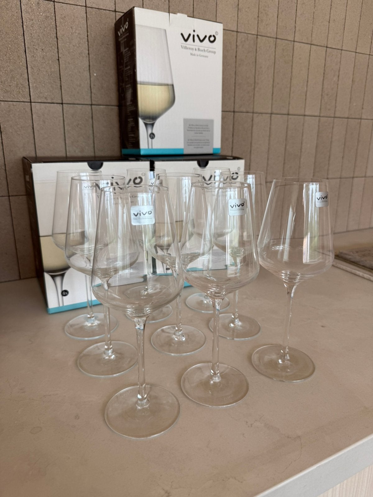 Vivo (Villeroy & Boch) witte wijn glazen x9, Ophalen, Zo goed als nieuw, Overige typen