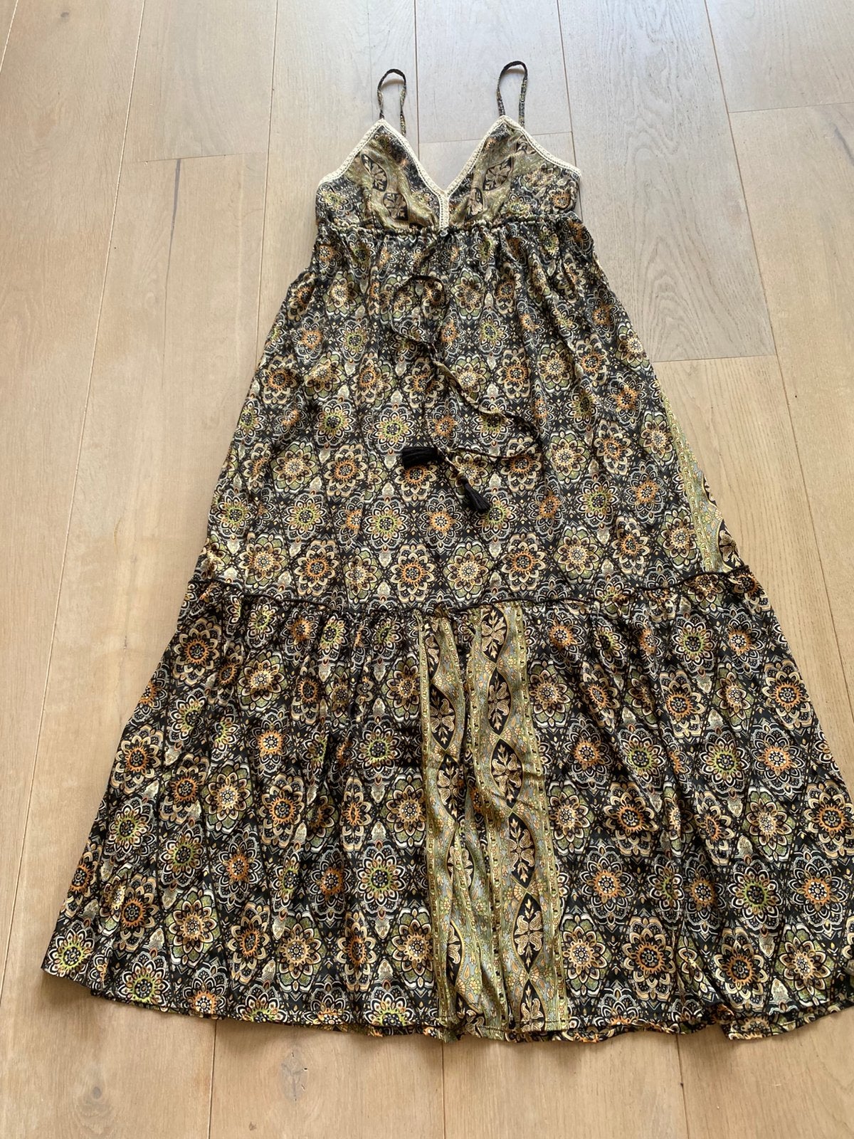 Jurk boho hippie ibiza one size, Maat 38/40 (M), Zwart, Ophalen of Verzenden, Zo goed als nieuw