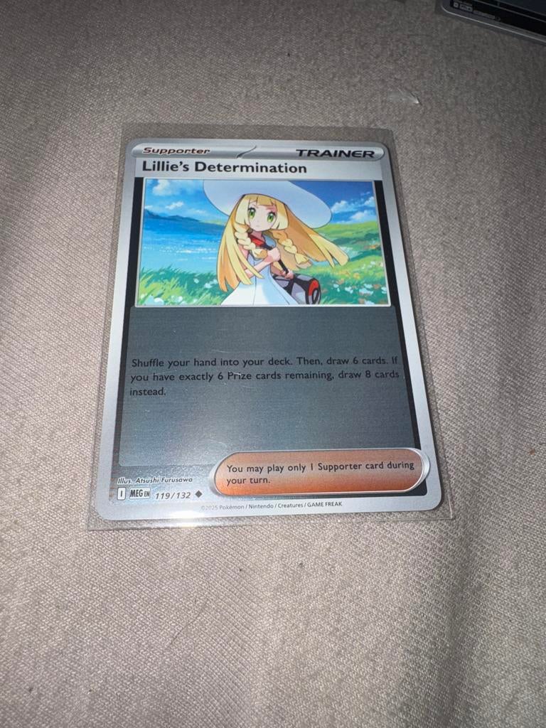Pokémon TCG: Lillie's Determination Supporter Kaart, Ophalen of Verzenden, Zo goed als nieuw, Losse kaart