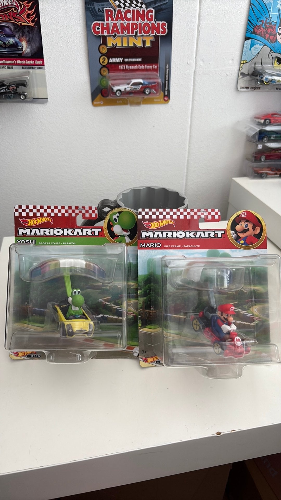 Hot Wheels Mariokart Mario&Yoshi 1/64, Hobby en Vrije tijd, Ophalen of Verzenden, Nieuw, Auto