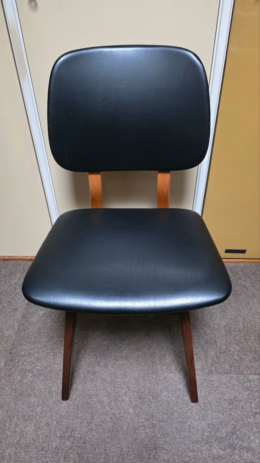 Vintage eetkamerstoel, Ophalen, Gebruikt, Zwart, Eén