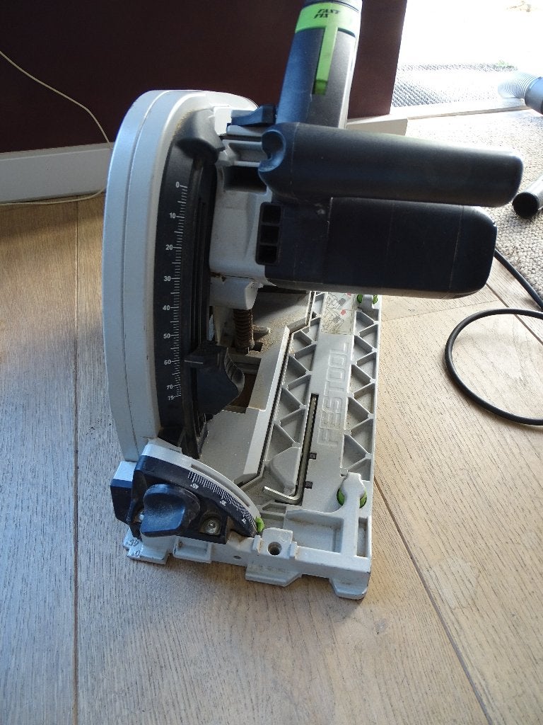 Festool TS 75 EBQ-Plus FS Invalzaag, FS1400, Staalzaagblad, Gebruikt, Invalzaag, 70 mm of meer, Ophalen of Verzenden