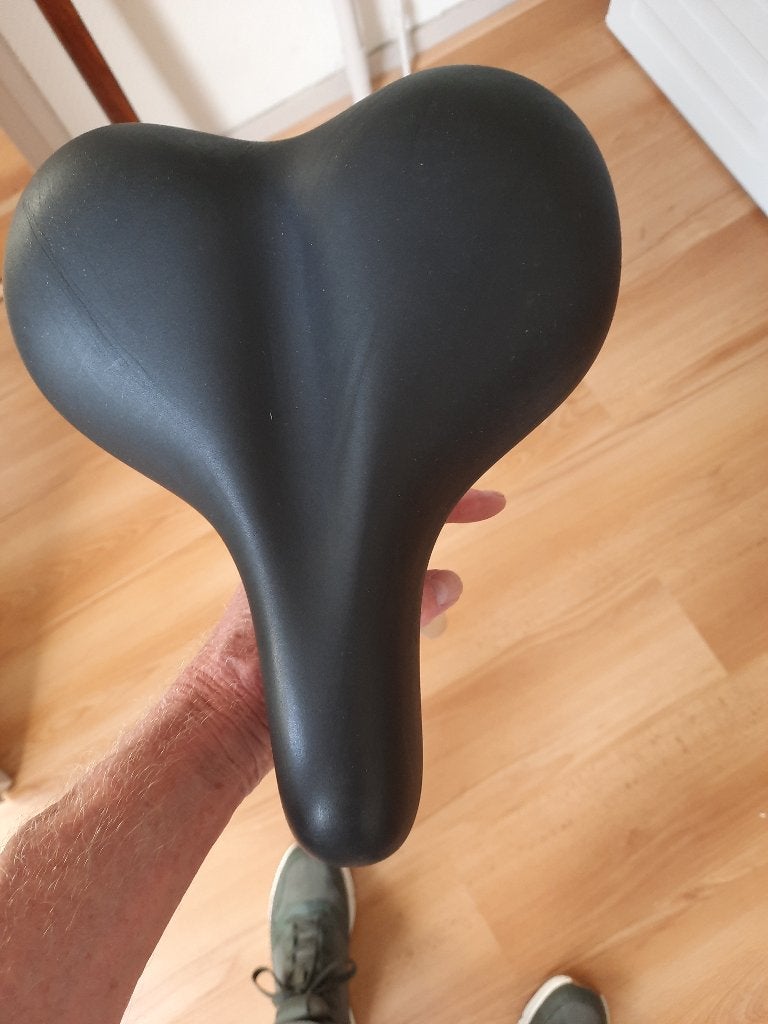Comfortabel fietszadel met verende zadelpen, Overige merken, Elektrische fiets, Gebruikt, Kunststof