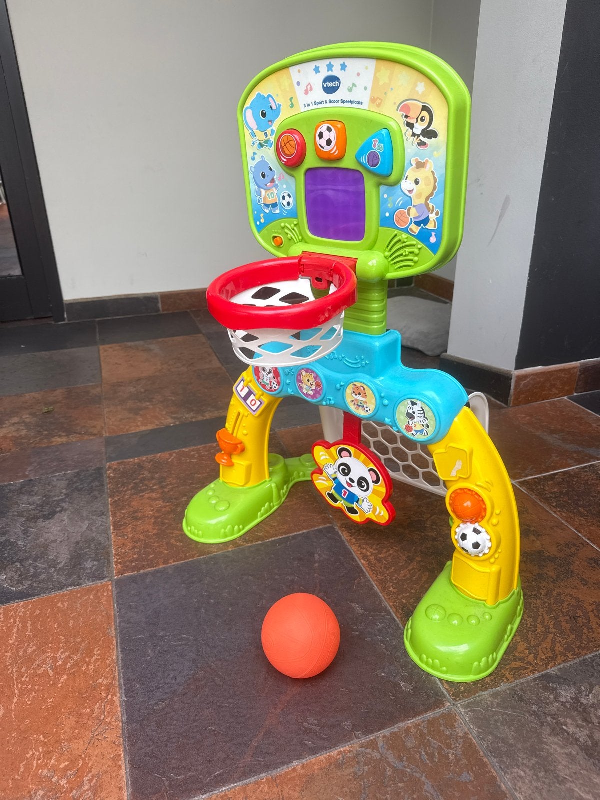 Vtech Voetbal + Basket Sport en Scoor Speelplaats, Ophalen, Gebruikt, 6 maanden tot 2 jaar