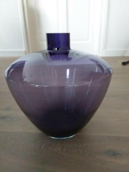Paarse glazen sierpot, Ophalen of Verzenden, Glas, Minder dan 50 cm