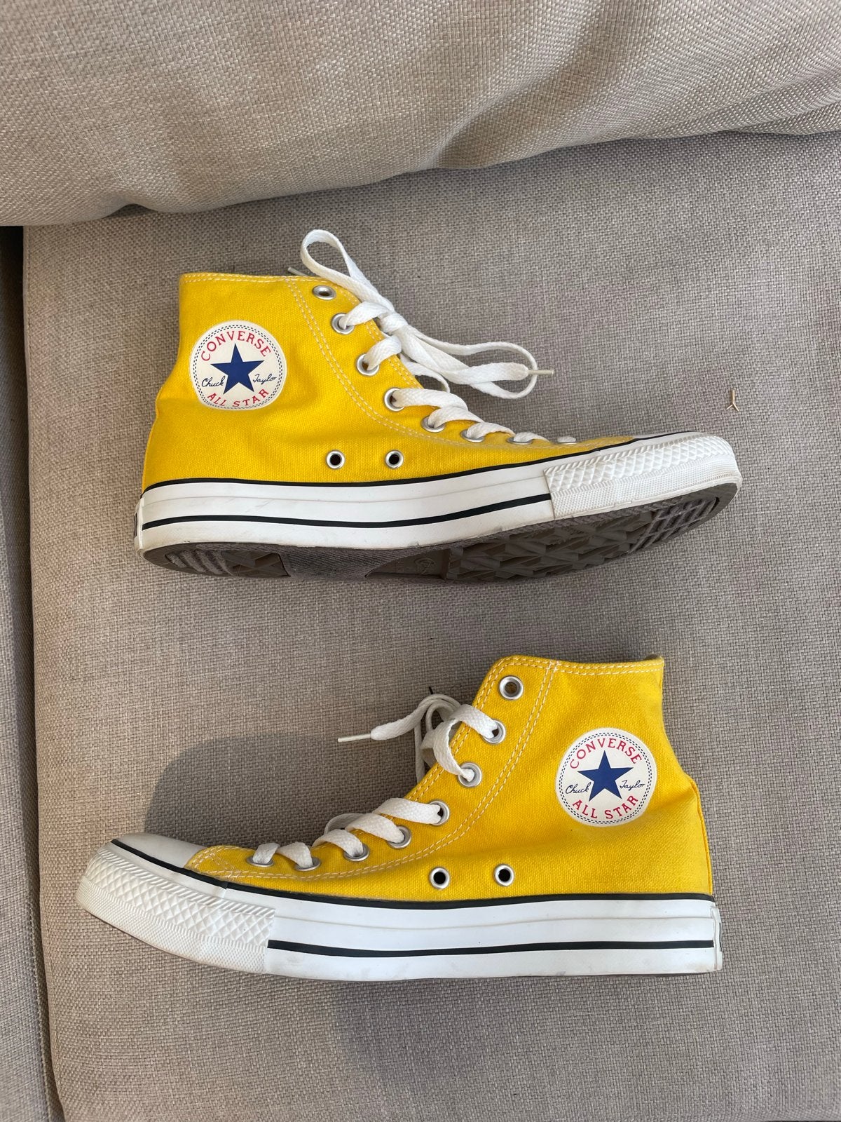 Gele Converse All Star High-Top Sneakers - Maat 40, Ophalen of Verzenden, Gedragen, Geel, Sneakers of Gympen