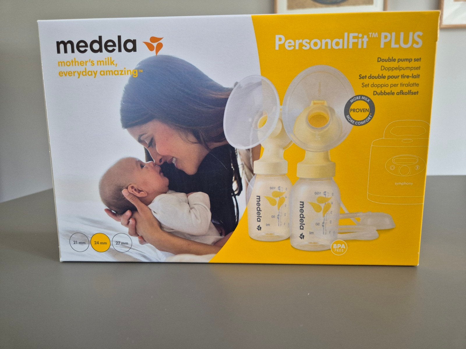 Medela dubbele afkolfset (24mm), Kinderen en Baby's, Babyvoeding en Toebehoren, Ophalen of Verzenden, Zo goed als nieuw, Borstkolf