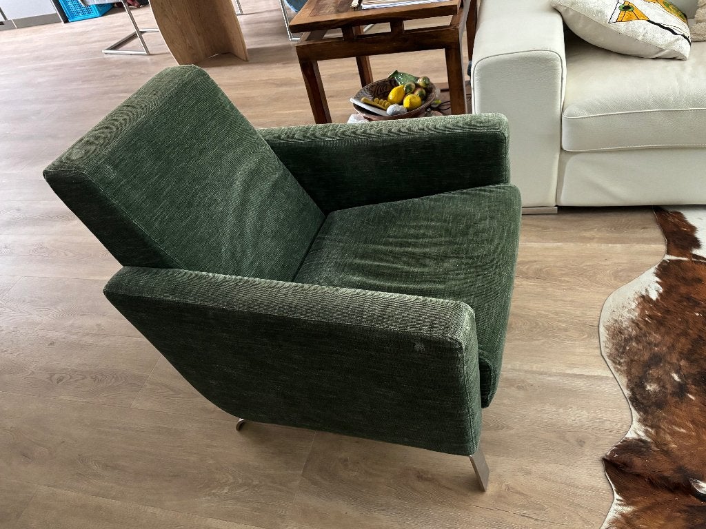 Fauteuil BoConcept - bosgroen, Ophalen, 75 tot 100 cm, Zo goed als nieuw, Stof