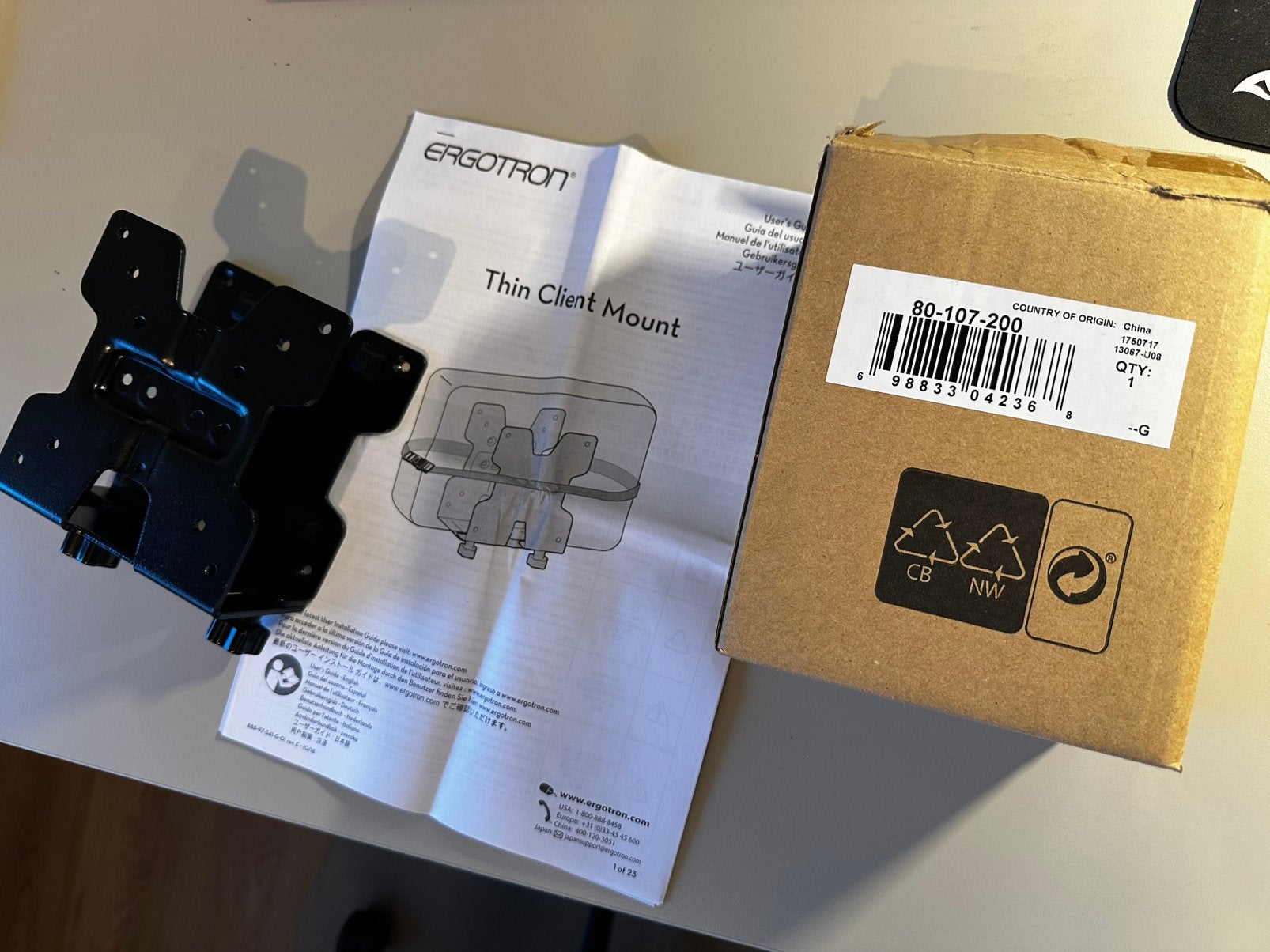 Ergotron Mini PC houder/beugel, Ophalen of Verzenden, Nieuw