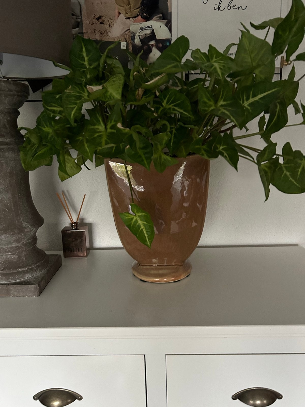 PTMD Collectie Handgemaakte Keramische Vaas - Terracotta, Ophalen, Handgemaakt, Oranje, Zo goed als nieuw