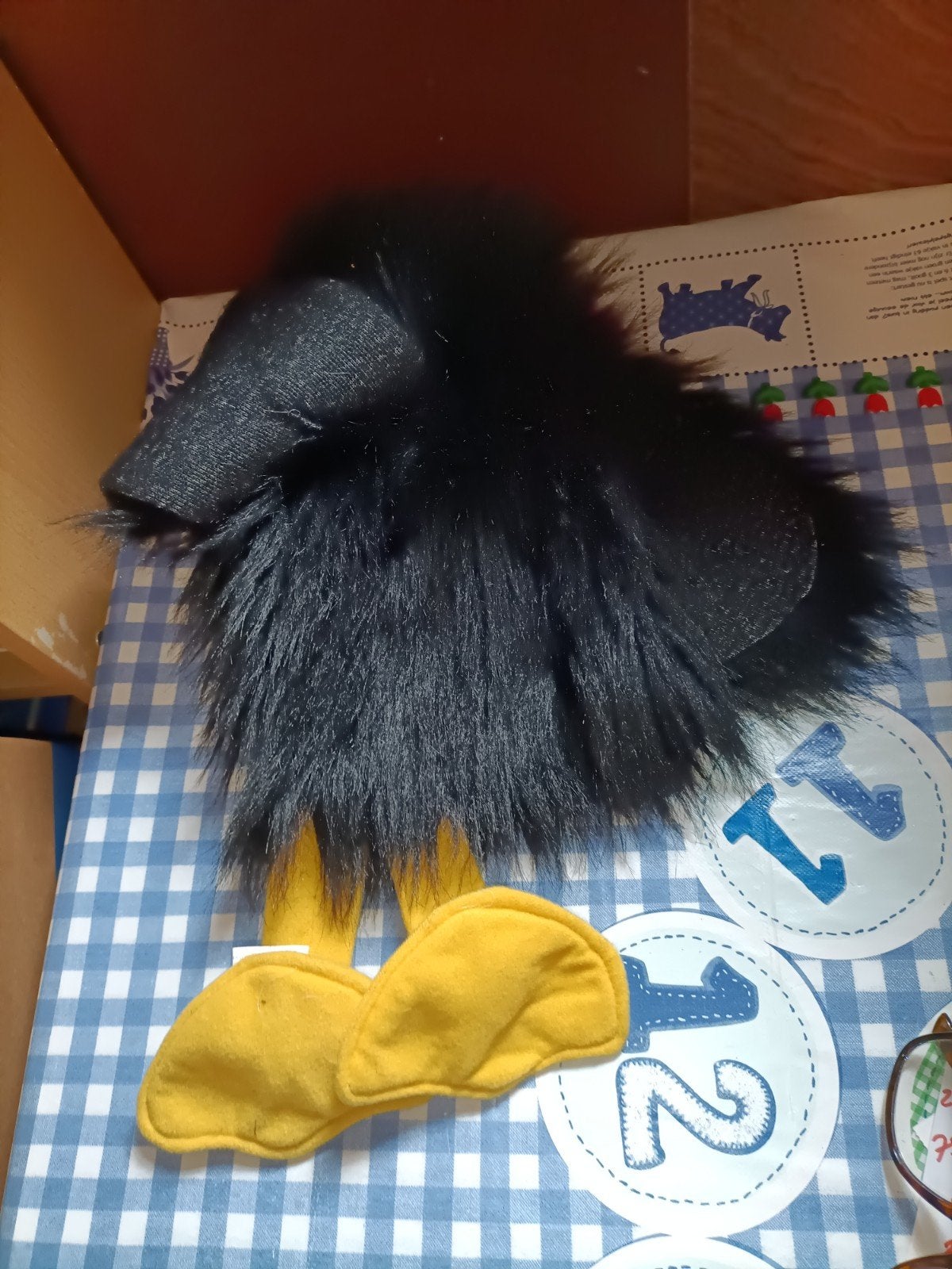 zwarte kraai vogel handpop L. Dake, Ophalen of Verzenden, Zo goed als nieuw, Overige typen
