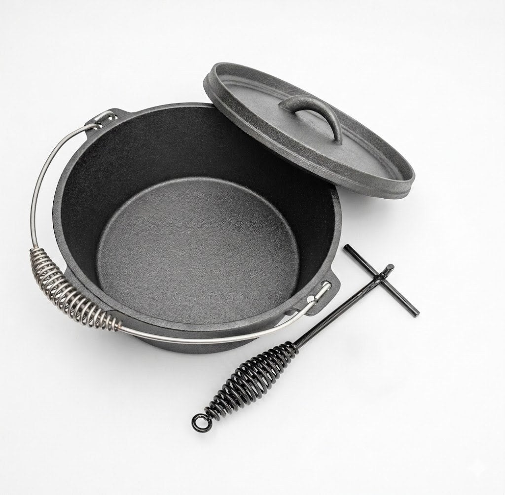 Dutch Oven  4.25 Ltr  25 cm met lifter Kamado, MTC, Gietijzer, PFAS-vrij, Nieuw