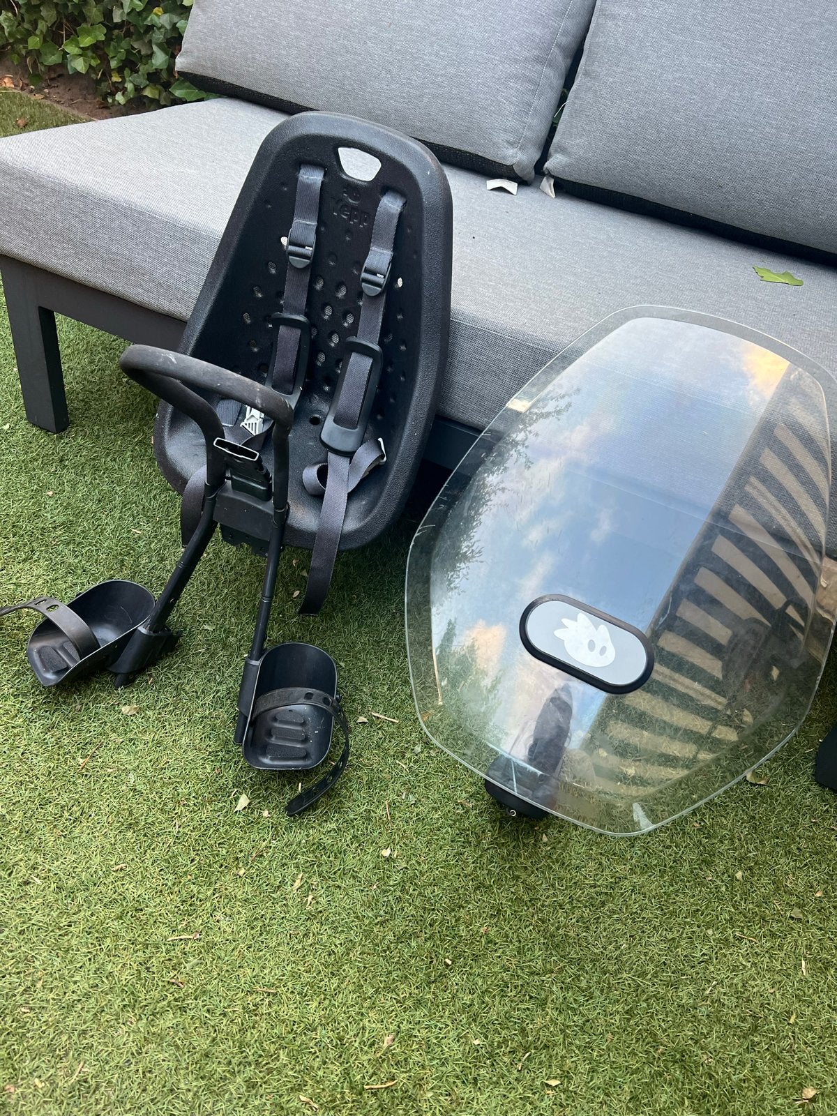 Yepp voorzitje met windscherm, Ophalen, 0 t/m 18 kg, Voorzitje, Gebruikt