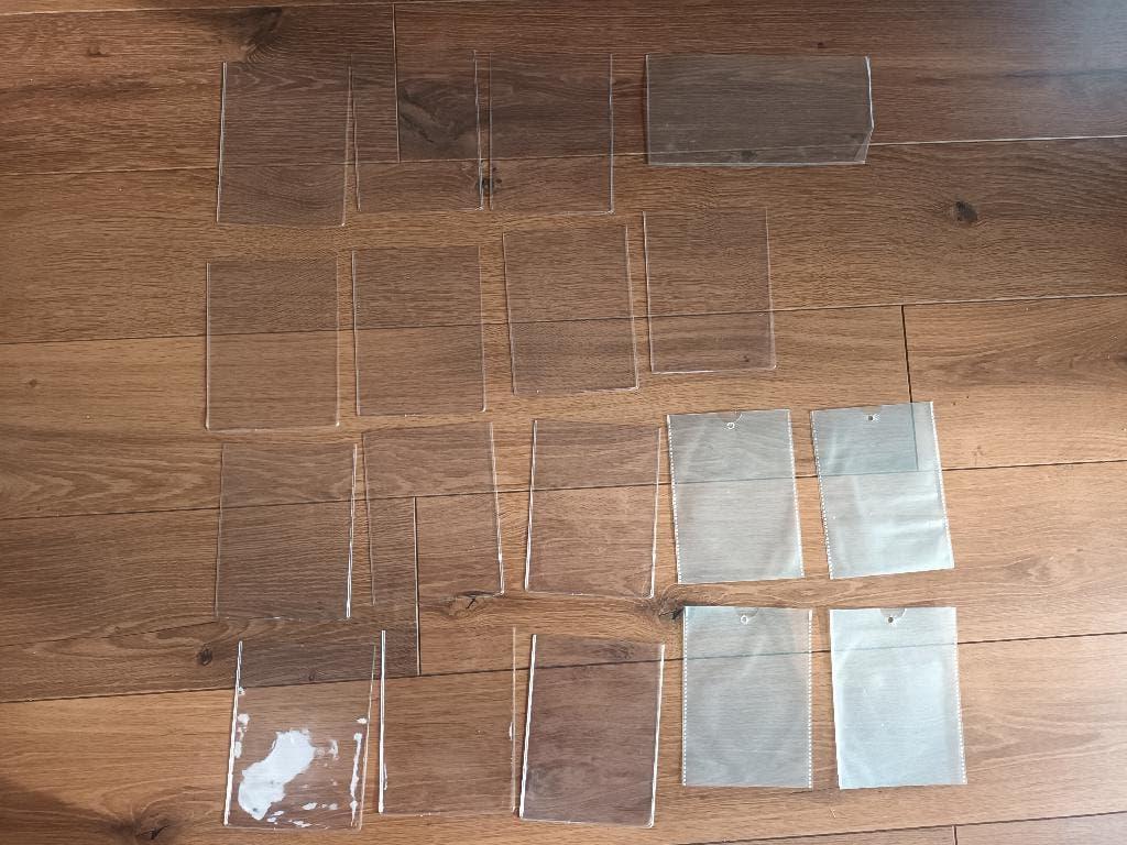 19 plastic bewaarhoesjes hoesjes mapjes 18x A6 formaat, Ophalen of Verzenden, Gebruikt