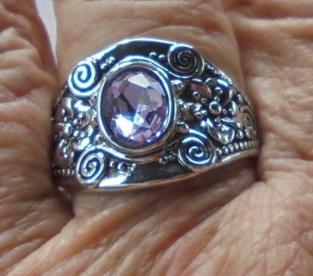 prachtige ring 18-18,5, Met kristal, Verzenden, Nieuw, Dame
