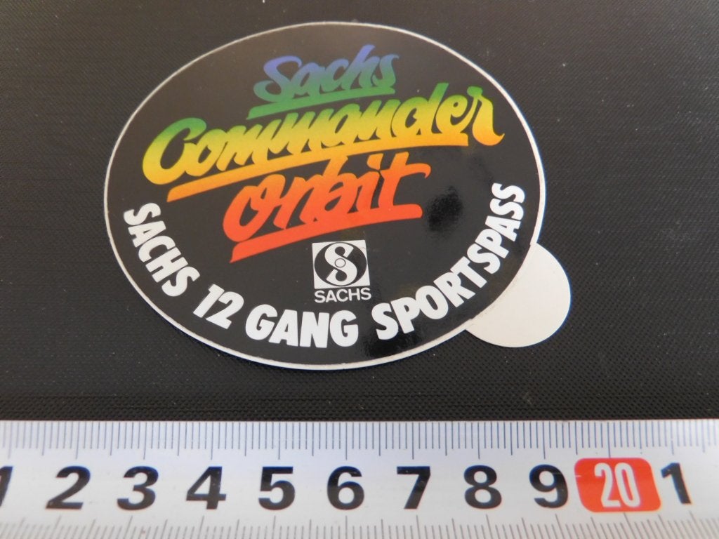 sticker SACHS commander orbit 12 gang sportspass, Ophalen, Zo goed als nieuw