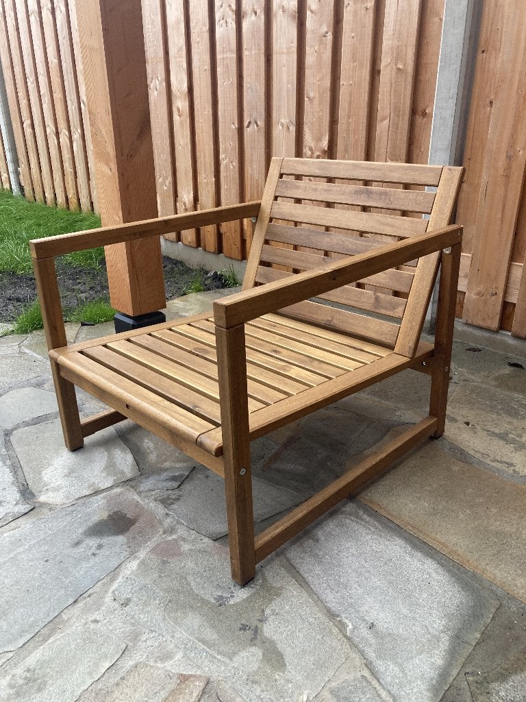 Loungestoel, NÄMMARÖ lichtbruin, Ophalen, Zo goed als nieuw, Hout