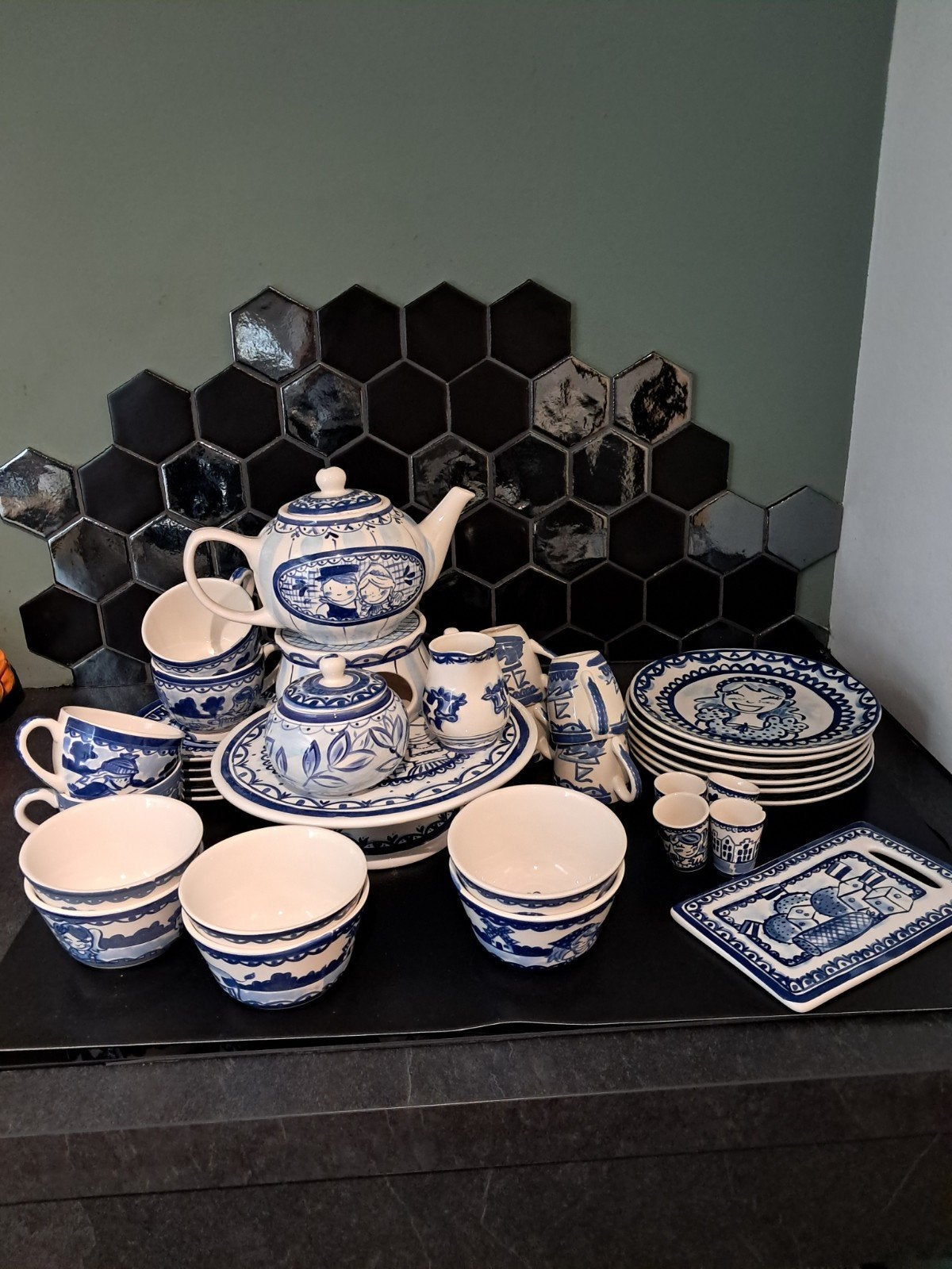 Delfts blond servies van Blond Amsterdam, Ophalen, Gebruikt, Overige typen, Delftsblauw