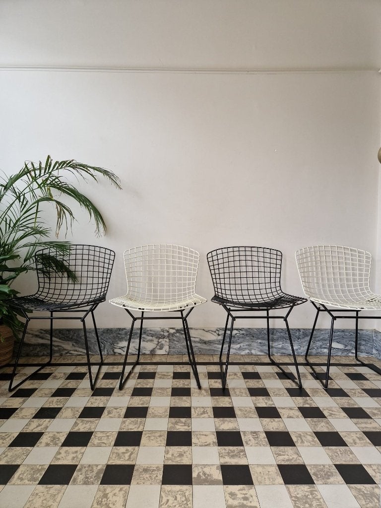 Set van 4 vintage Bertoia stoelen | Knoll, Ophalen, Gebruikt, Overige kleuren, Vier