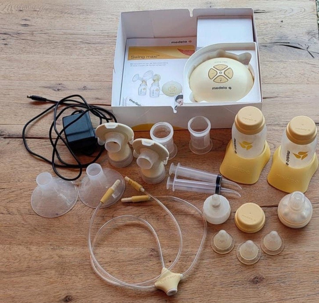 Medela Swing Maxi dubbele borstkolf met Calma speen, Ophalen of Verzenden, Zo goed als nieuw