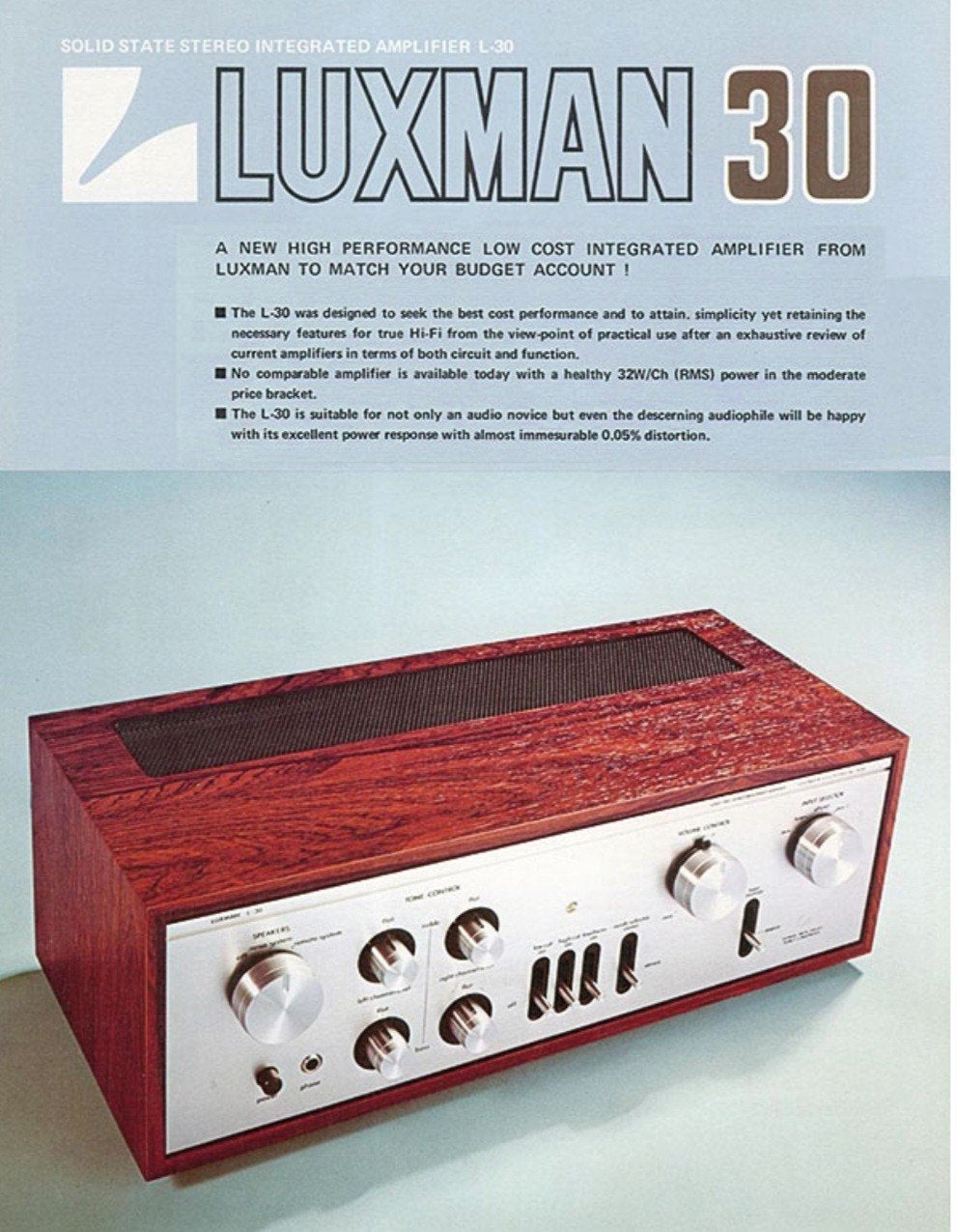Luxman L30 audiofiel doosje uit de '70s.Geserviced,garantie!, Overige merken, Refurbished, Ophalen of Verzenden, Nvt