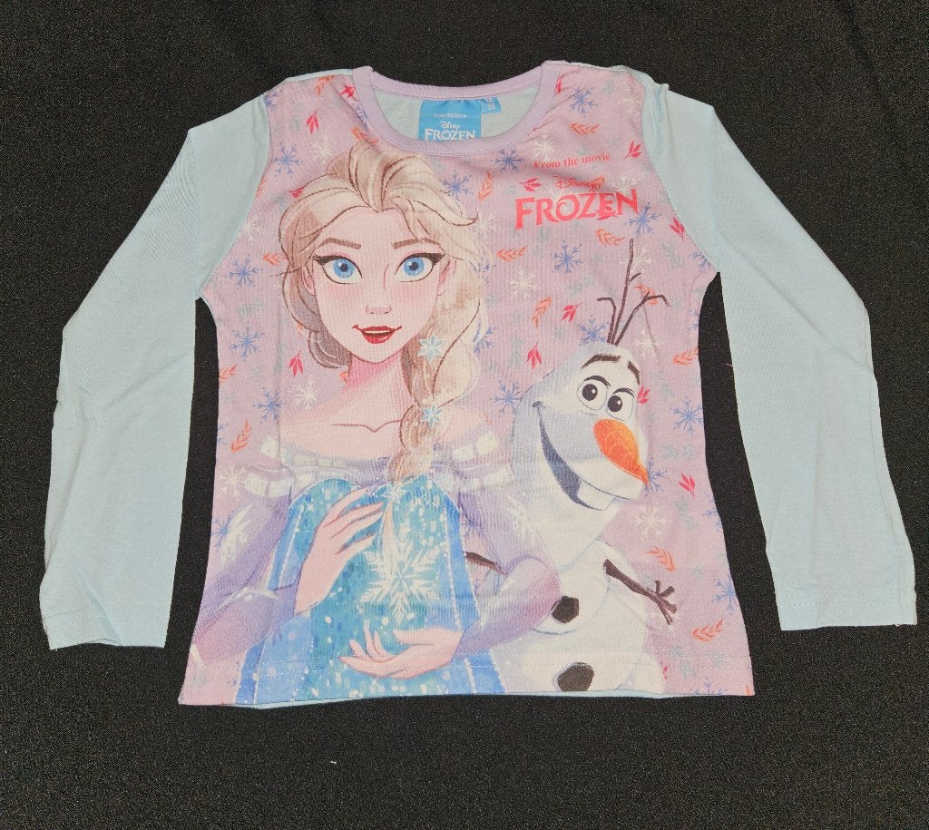 Frozen pyjama Elsa en Olaf katoen blauw maat 128, Disney, Nacht- of Onderkleding, Nieuw, Ophalen of Verzenden
