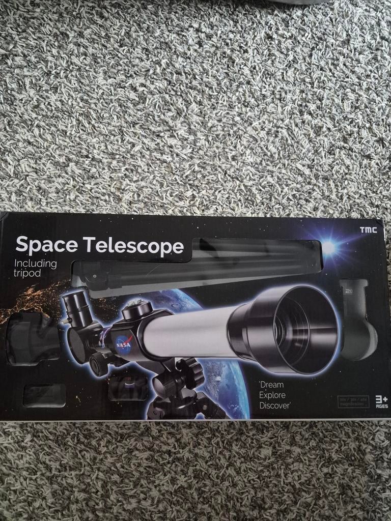 NASA Space Telescoop met Statief - Nieuw in Doos, Lenzentelescoop (refractor), Ophalen of Verzenden, Minder dan 80 mm, Nieuw