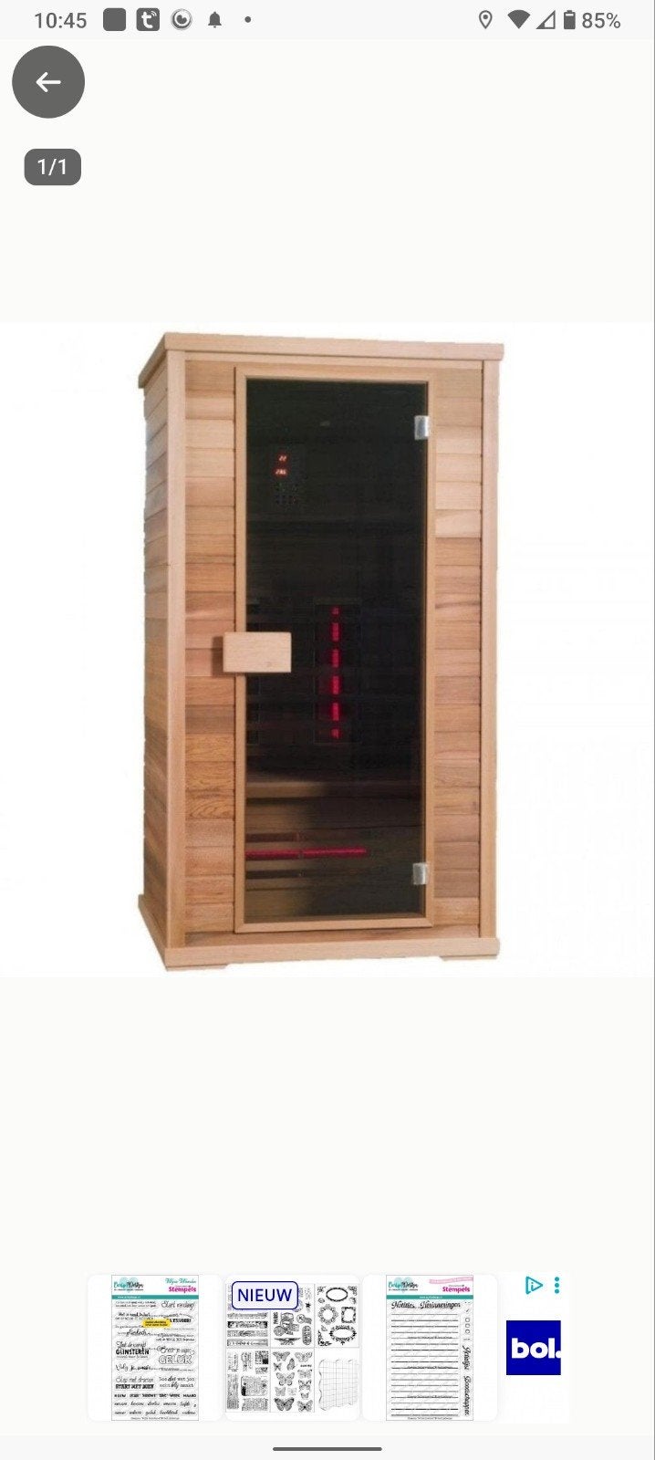 Jokey Infrarood Sauna - Gedemonteerd, Ophalen of Verzenden, Gebruikt, Infrarood, Complete sauna