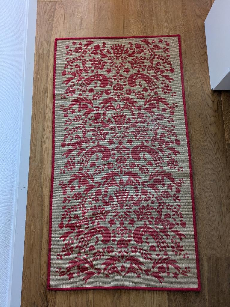 Vloerkleed met patroon 145x80 cm, Huis en Inrichting, Ophalen, Gebruikt, 100 tot 150 cm, Beige