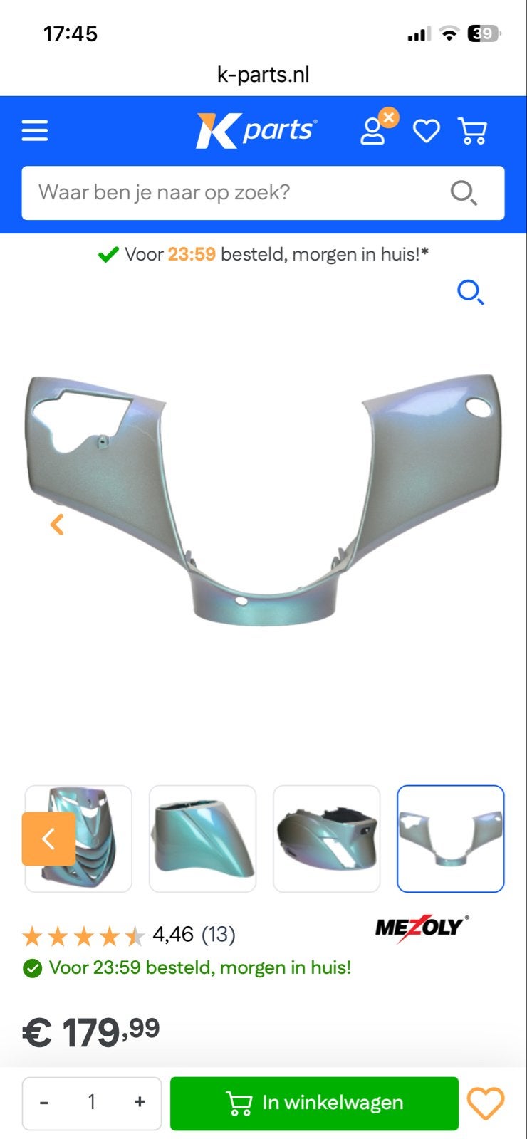 Stuur spatbordPiaggio Zip SP CameleonSilver GreyGreen Purple, Ophalen of Verzenden, Nieuw, Kap, Piaggio