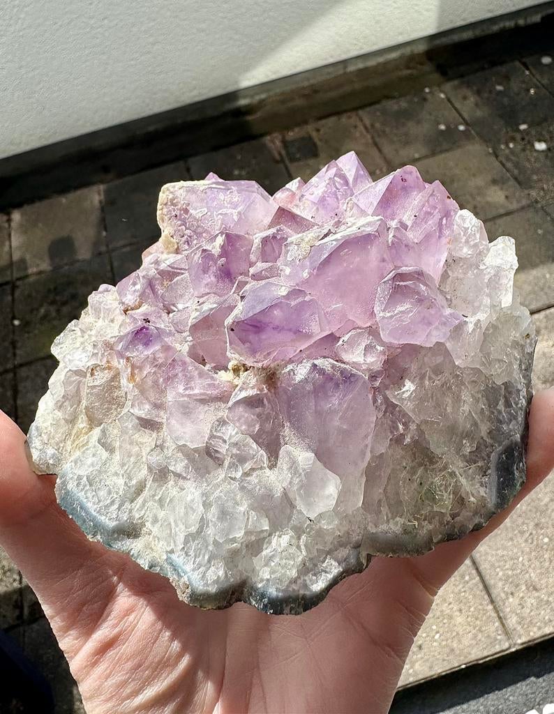 Ruw amethist stuk 764 gram uit idar-oberstein, Verzenden, Zo goed als nieuw