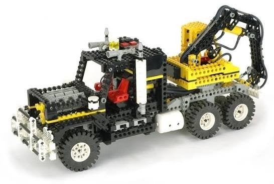 Lego Technic 8868 Luchtpomp Vrachtwagen Kraanwagen, Compleet, Gebruikt, Lego, Ophalen of Verzenden