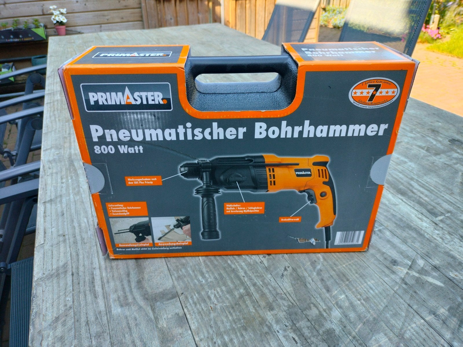 PRIMASTER Pneumatische Boorhamer PMBH800 - 800 Watt, 600 watt of meer, Boor- en/of Breekhamer, Nieuw, Ophalen of Verzenden
