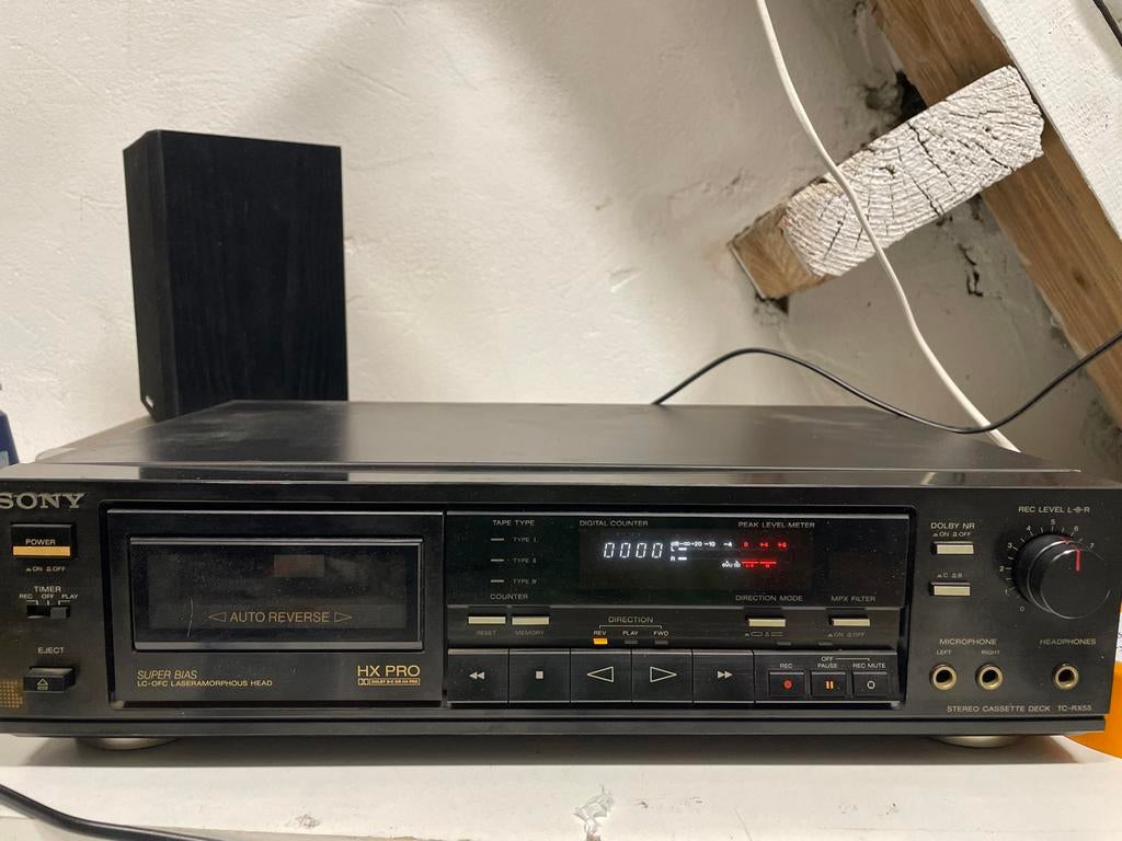 Sony Stereo Cassette Deck TC-RX55 - Snaren te vervangen, Audio, Tv en Foto, Cassettedecks, Ophalen of Verzenden, Enkel, Sony, Auto-reverse