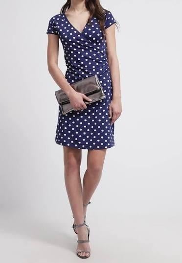 King louie polkadotprint dress nieuw, Maat 38/40 (M), Blauw, Nieuw, Ophalen of Verzenden
