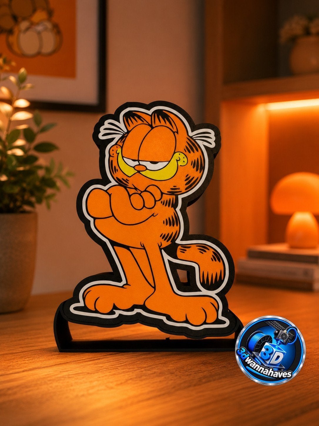 Garfield LED-nachtlamp - Energiezuinig en decoratief, Oranje, Ophalen of Verzenden, Nieuw, Lamp