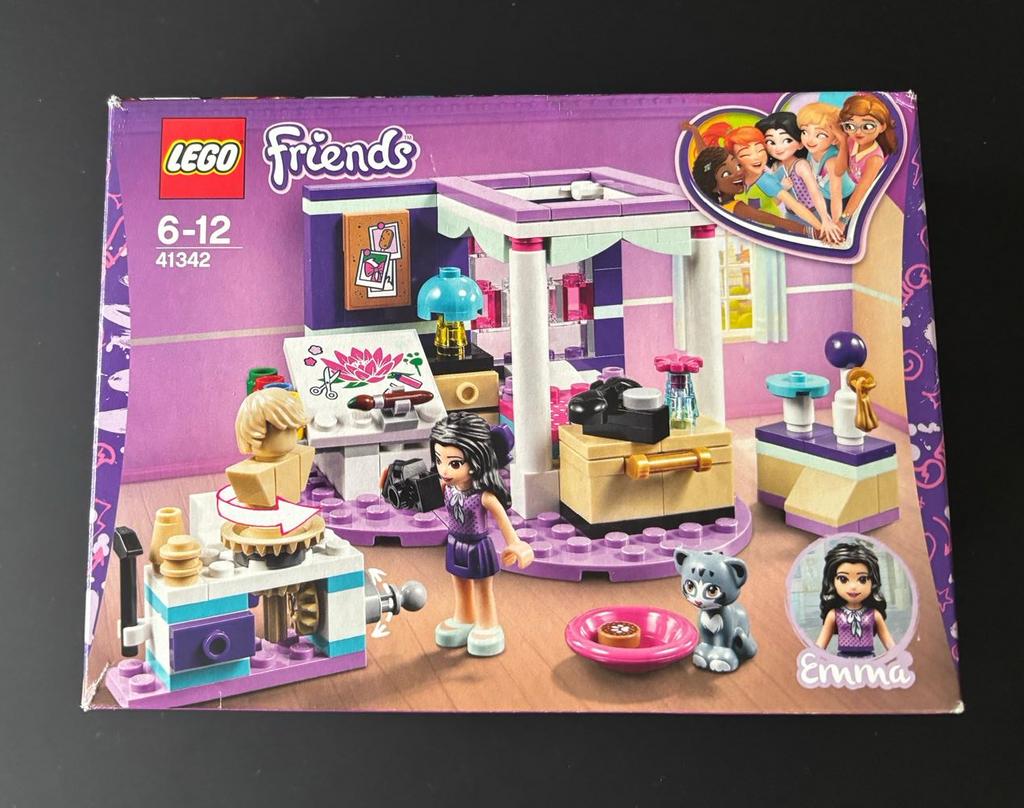Lego Friends Emma's kamer 41342, Ophalen of Verzenden, Zo goed als nieuw, Complete set, Lego