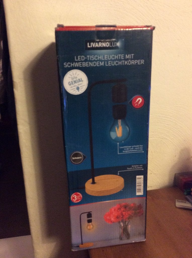 Lavarnolux zwevende tafellamp, magnetisch. Nieuw, Ophalen of Verzenden, Nieuw, Hout