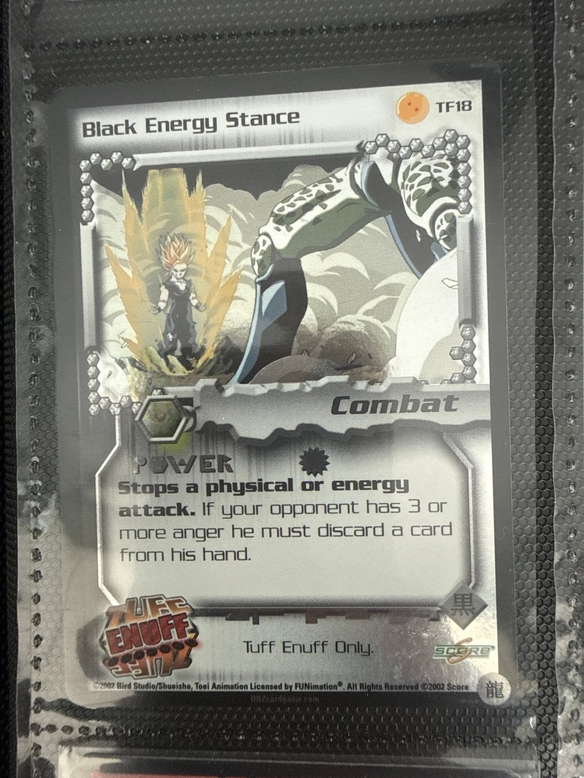 Dragon Ball Z TCG: Black Energy Stance TF18 Kaart, Ophalen of Verzenden, Zo goed als nieuw, Losse kaart