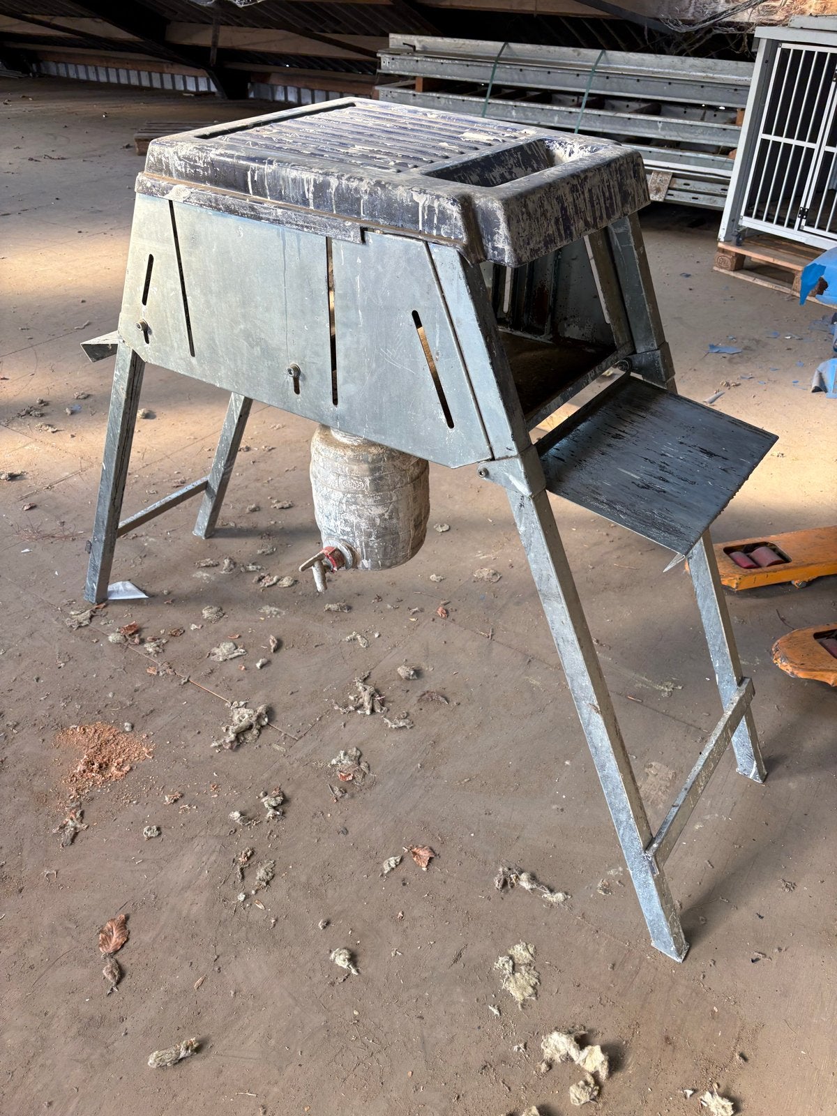 Professionele verftafel voor planken en balken, Ophalen