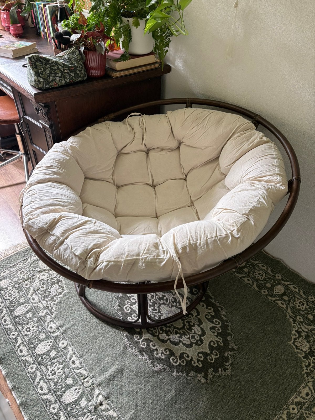 Rotan Papasan stoel, Ophalen, Zo goed als nieuw, Bruin, Eén