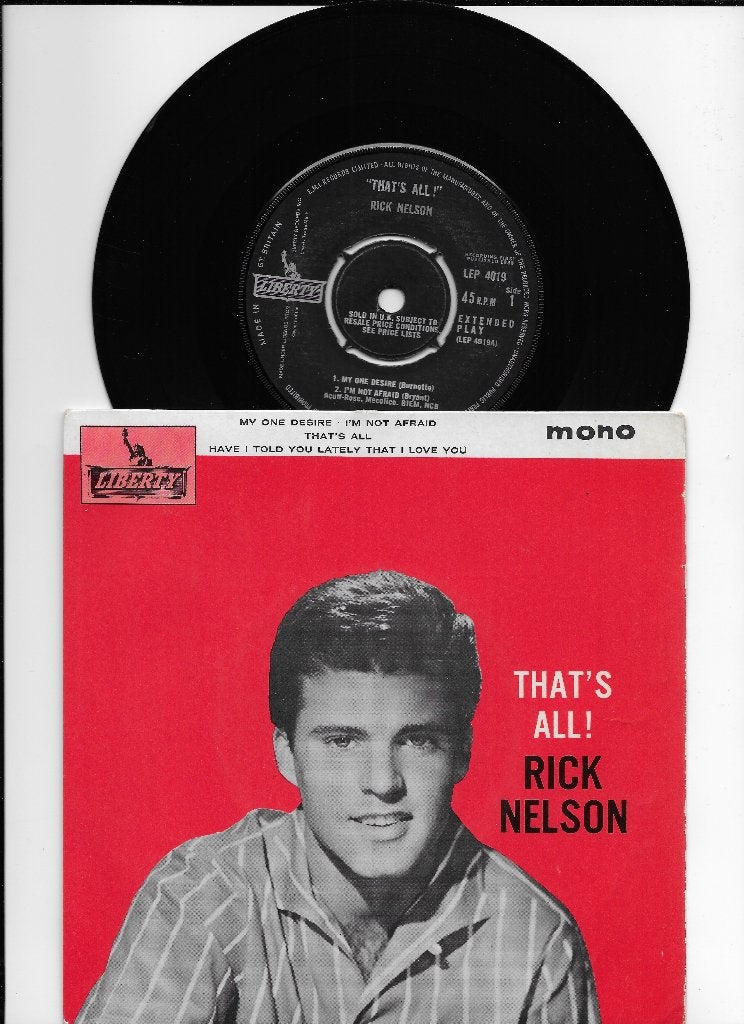rock & roll EP van Rick Nelson, Fotohoes, 7 inch, Ophalen of Verzenden, Zo goed als nieuw
