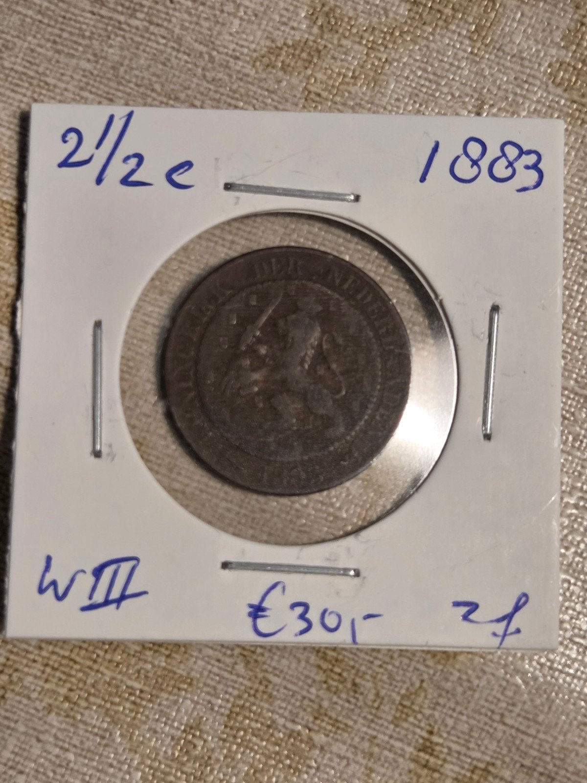 2 1/2 cent Willem III 1883, Postzegels en Munten, Munten | Nederland, Ophalen of Verzenden, Koning Willem III, Overige waardes