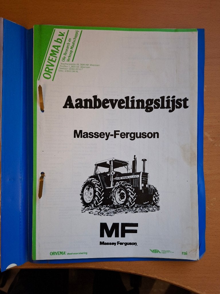 Aanbevelingslijst Massey Ferguson, Ophalen of Verzenden, Gelezen, Tractor en Landbouw